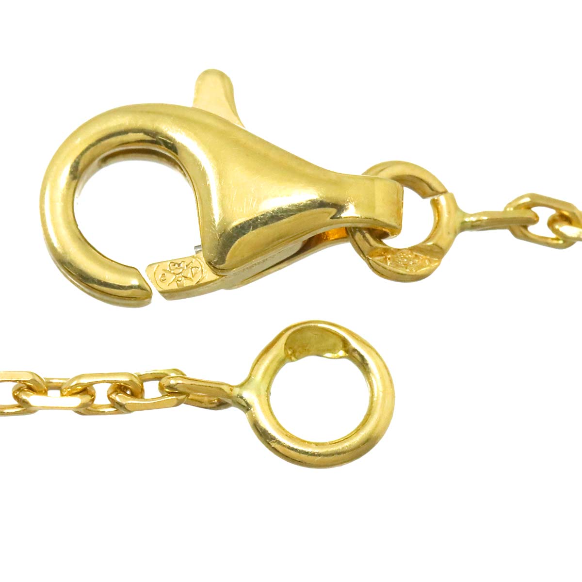 Vintage Alhambra Malachite Diamond Necklace 18K YG 750