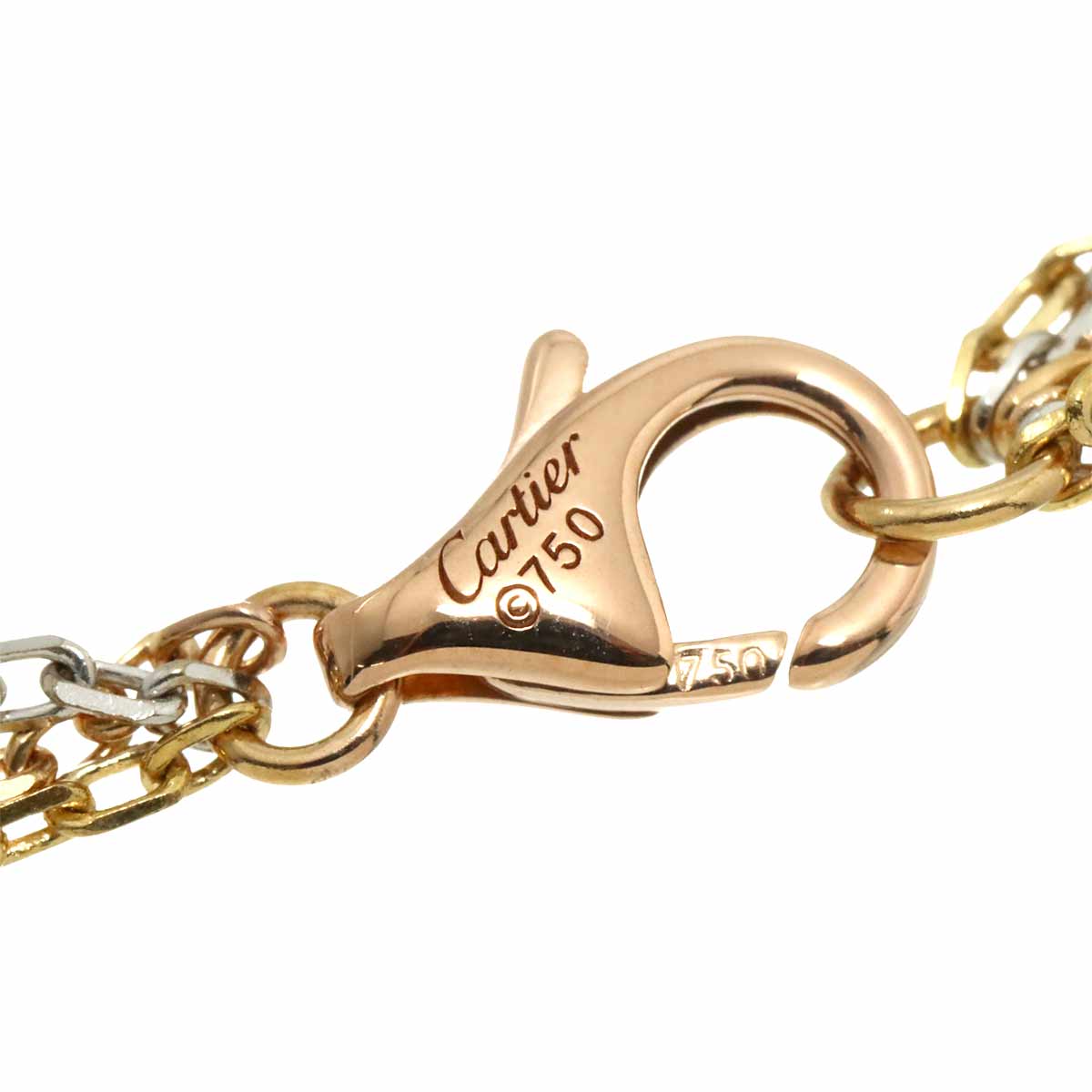 Trinity Diamond Necklace 18K YG WG PG 750