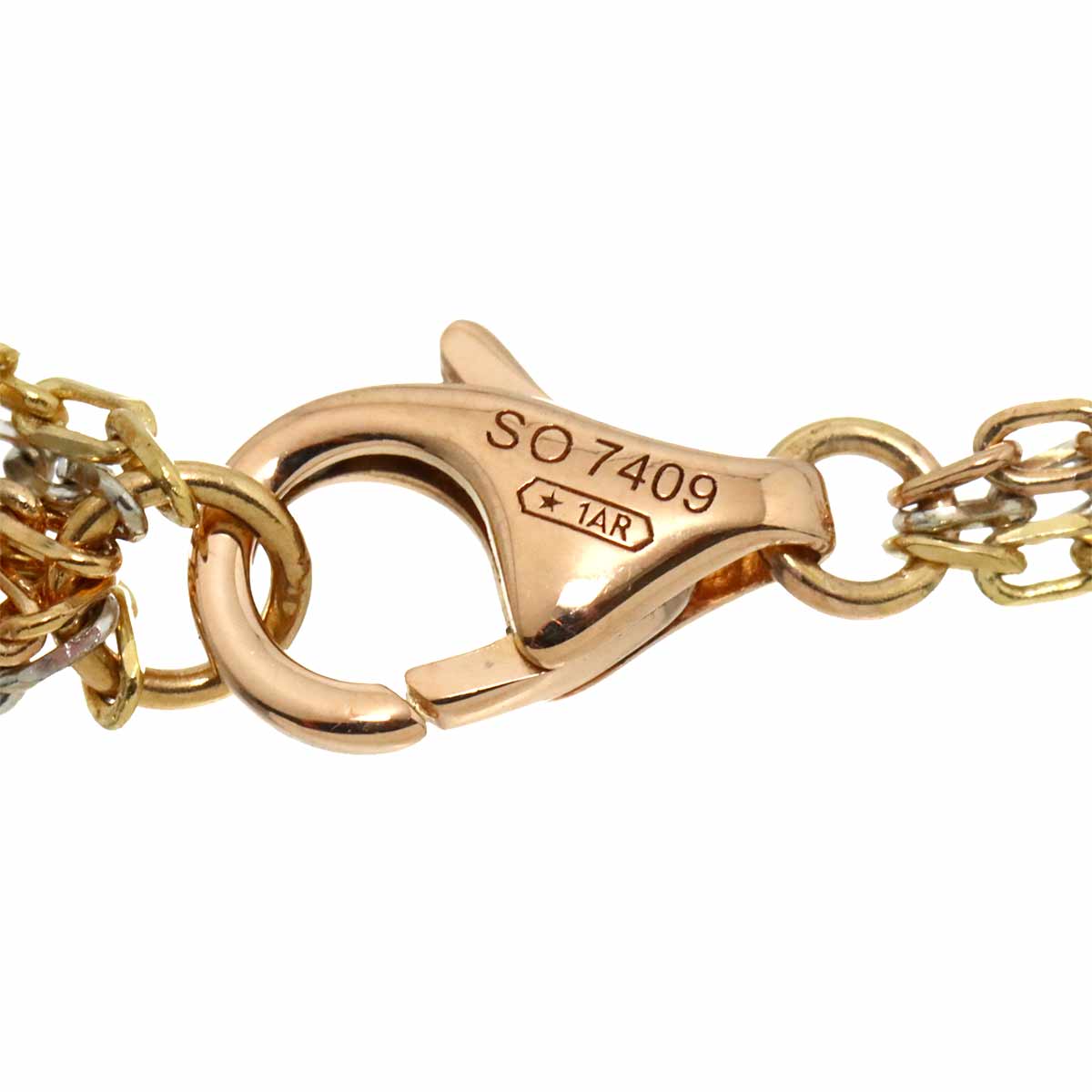 Trinity Diamond Necklace 18K YG WG PG 750