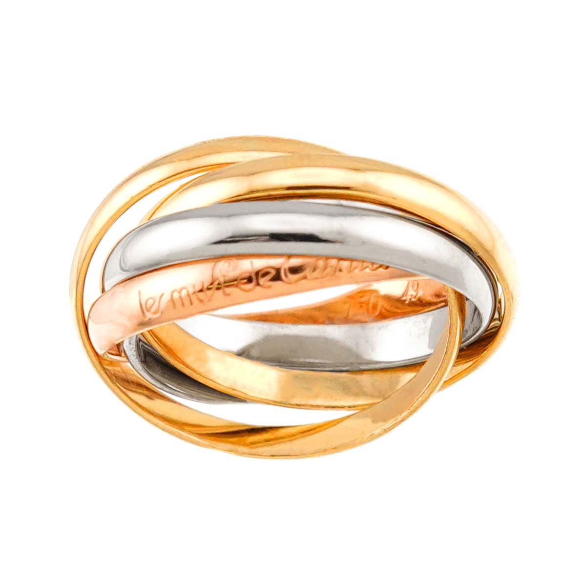 Trinity SM Ring 18K YG WG PG 750 Size49 4.75-5(US)