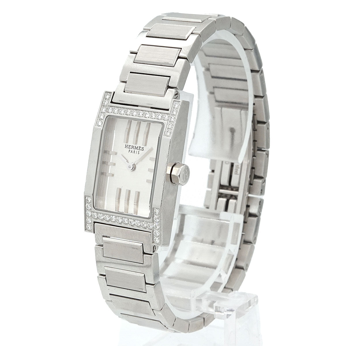 Tandem TA1 230 Bezel Diamond Quartz Silver Dial Ladies