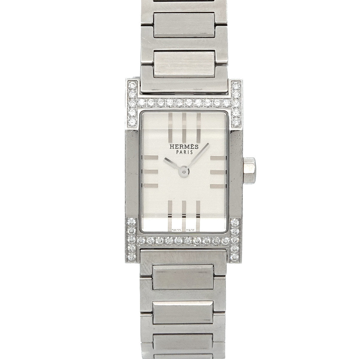 Tandem TA1 230 Bezel Diamond Quartz Silver Dial Ladies