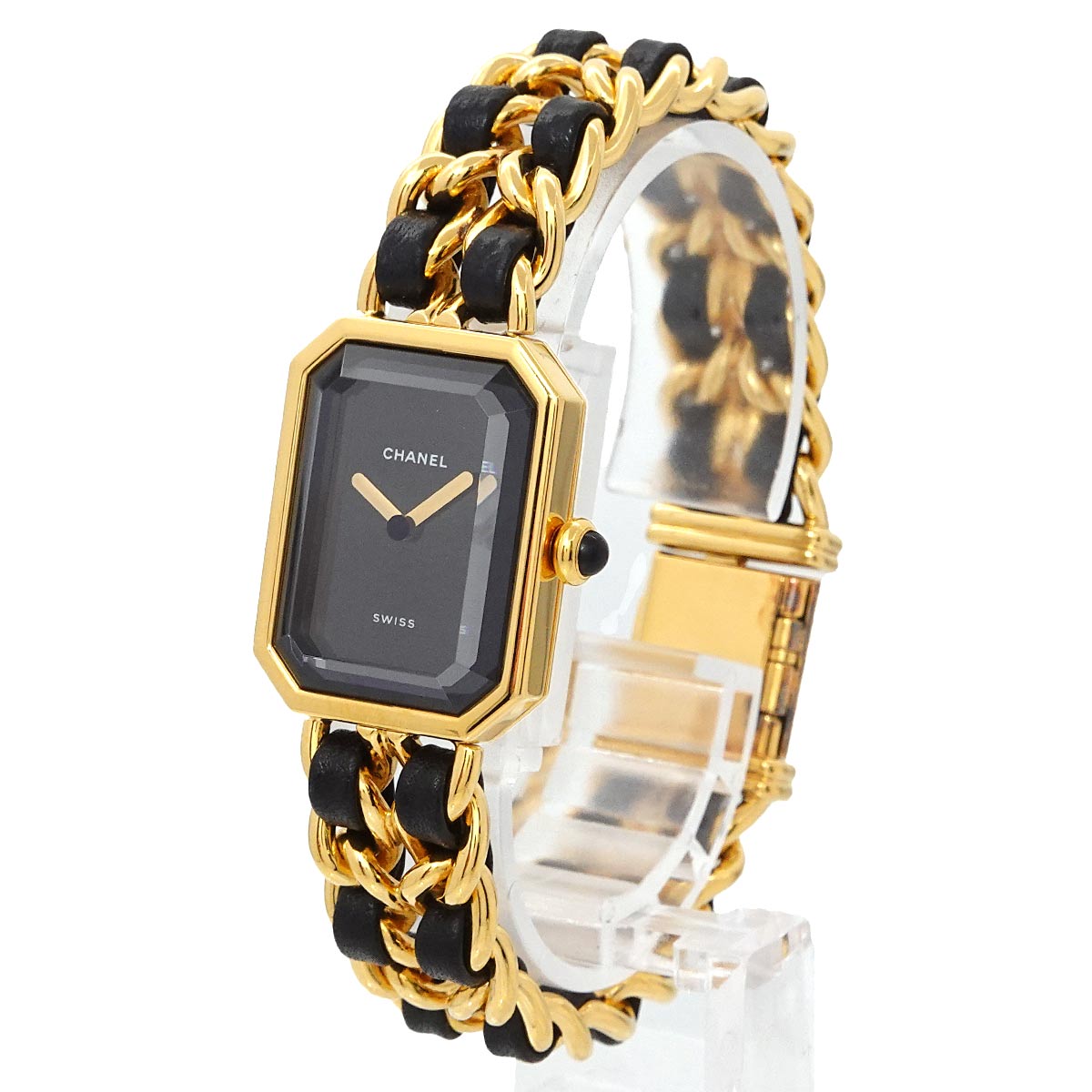 Premiere Size L H0001 Vintage Quartz Black Dial Ladies Watch