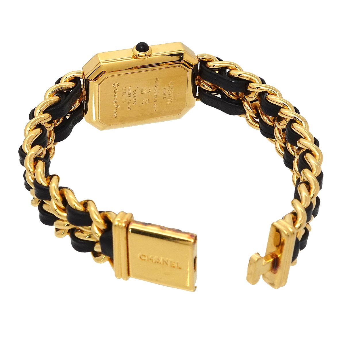 Premiere Size L H0001 Vintage Quartz Black Dial Ladies Watch