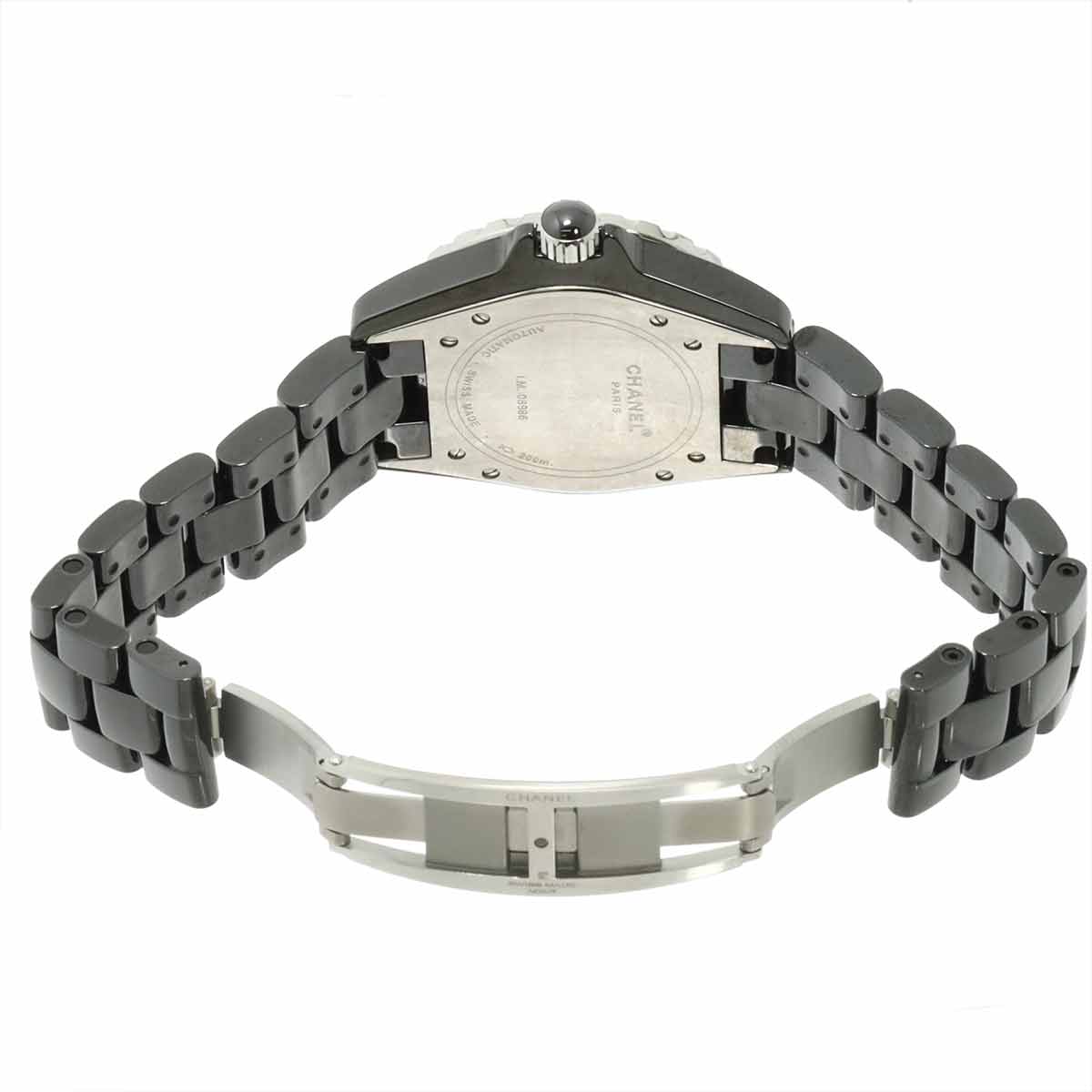 J12 H1626 38mm 12P Diamond Automatic Black Dial Mens Watch