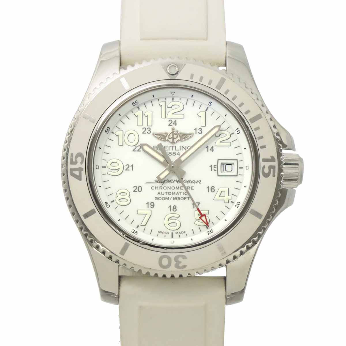 Super Ocean II 42mm A17365 White Dial Automatic Mens Watch