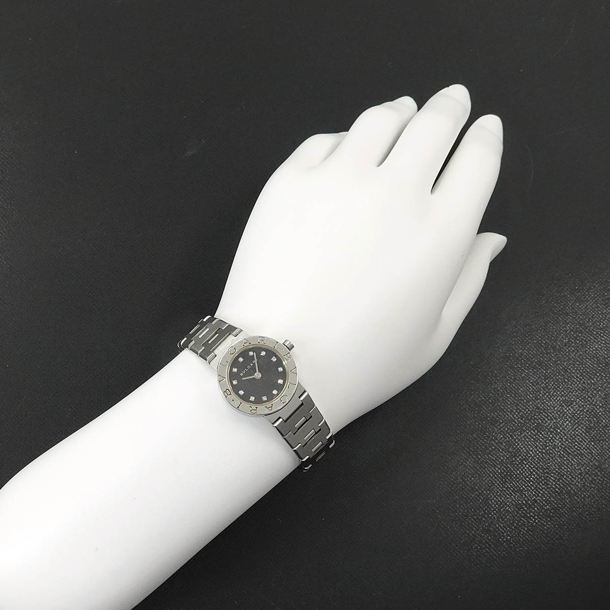 BVLGARIBVLGARI BB23SS 12P Diamond Quartz Silver Dial Ladies