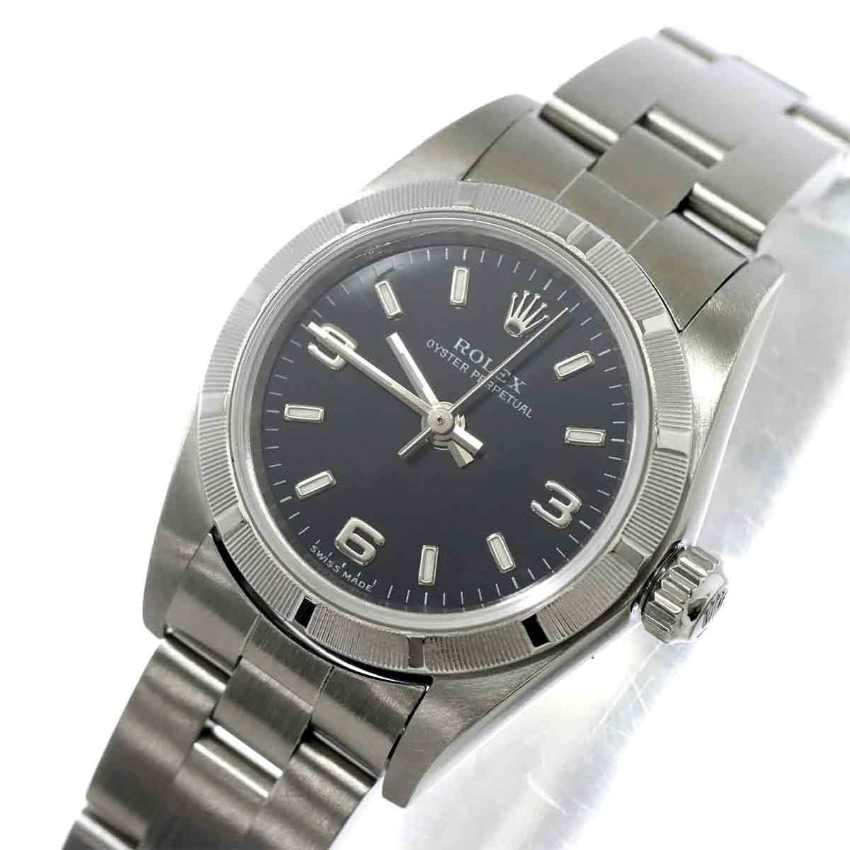 Oyster Perpetual 76030 Serial F Automatic Black Dial Ladies