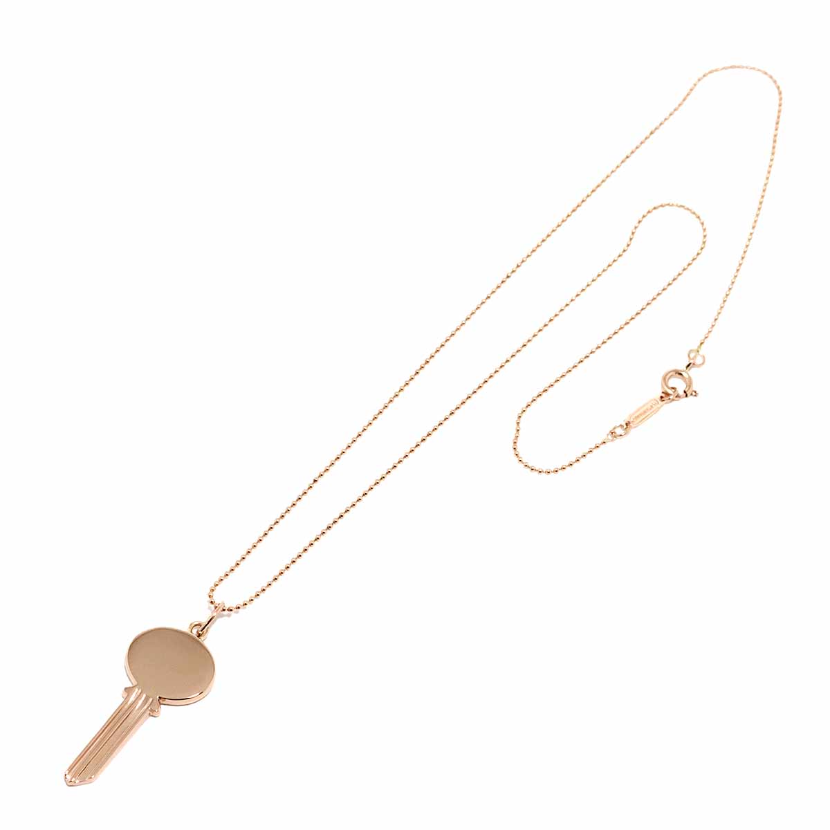 Oval key Necklace 18K PG 750