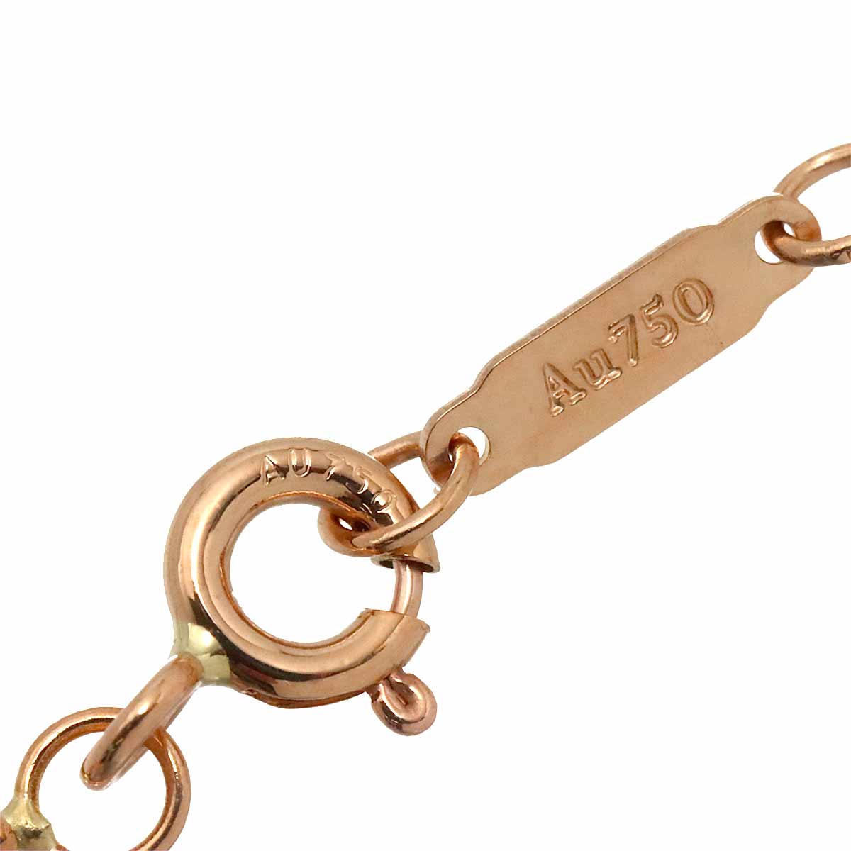 Oval key Necklace 18K PG 750