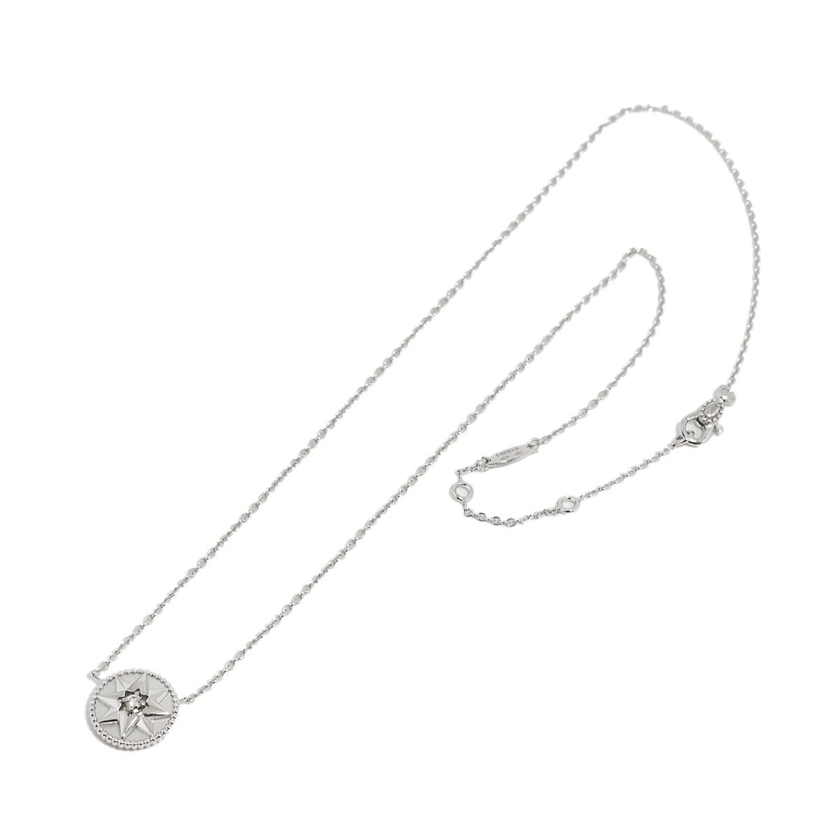 Rose des Vents MOP Diamond Necklace 18K WG White Gold 750