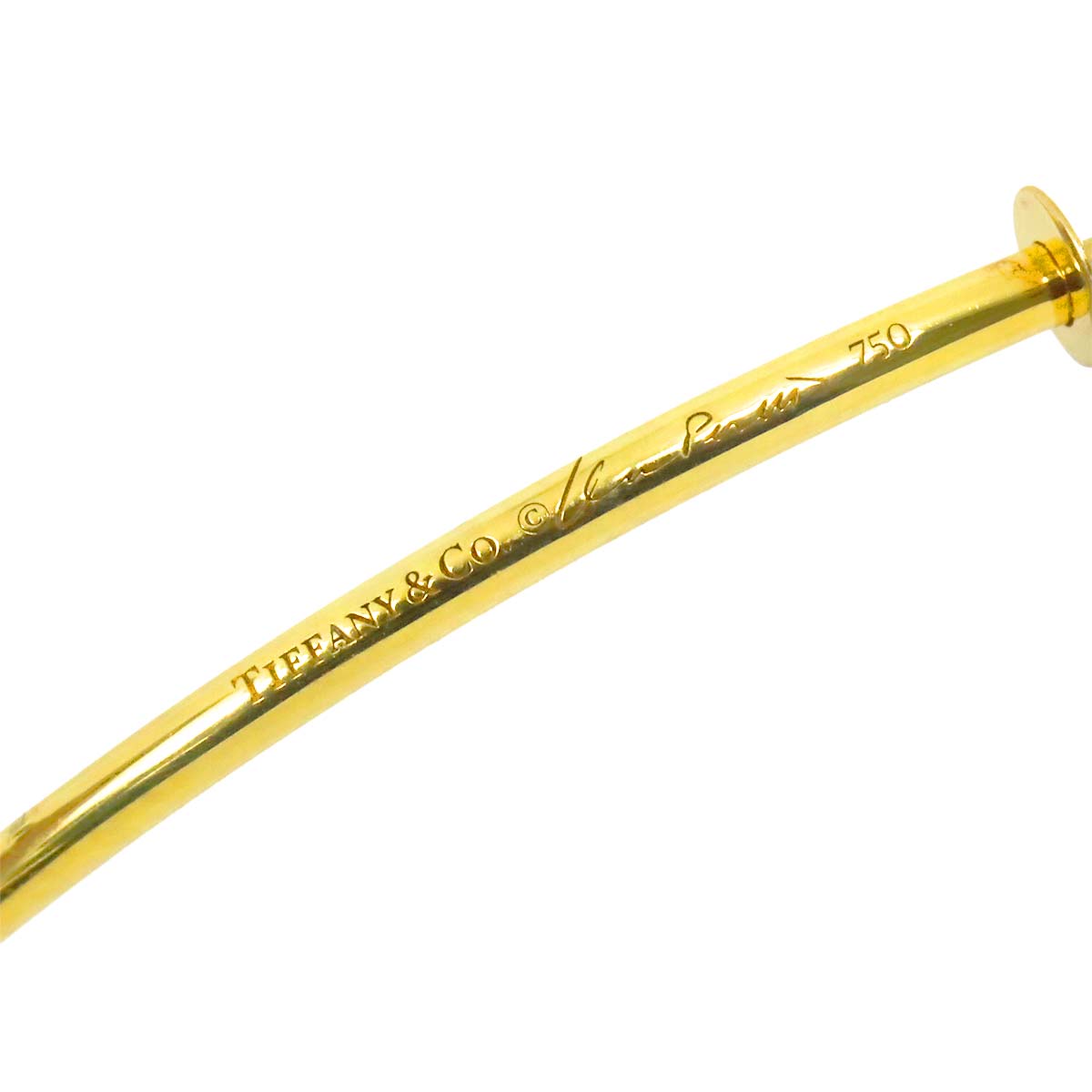 Hoop Diamond Earring Pierced 18K YG 750