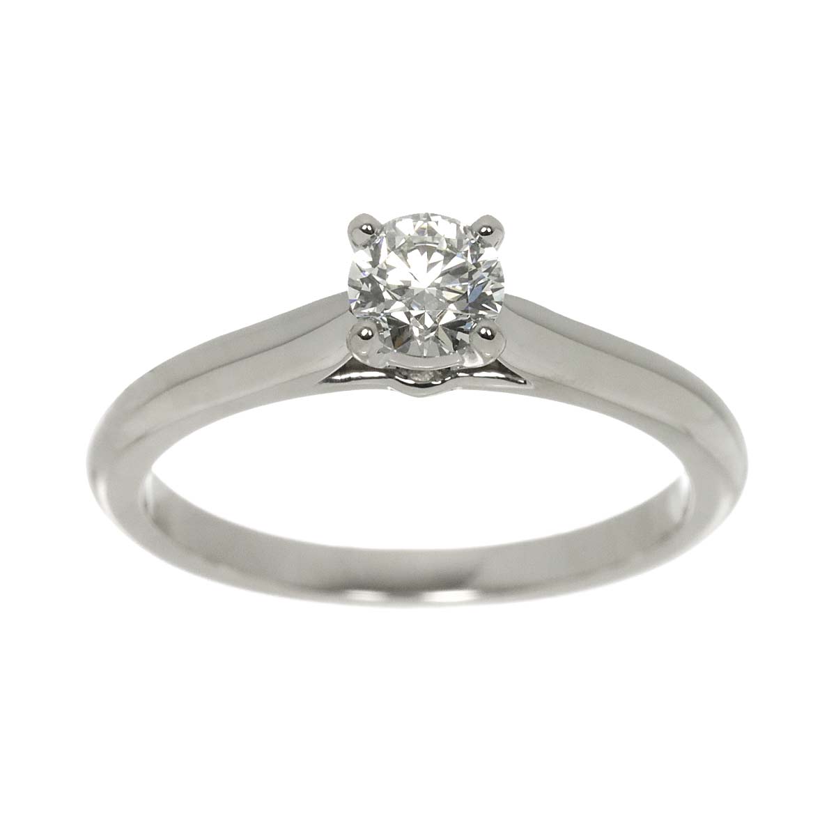 Solitaire Diamond 0.40ct F/VS2 Ring Pt Size50 5.25(US)