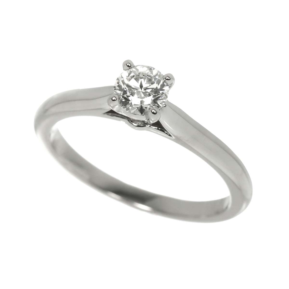 Solitaire Diamond 0.40ct F/VS2 Ring Pt Size50 5.25(US)