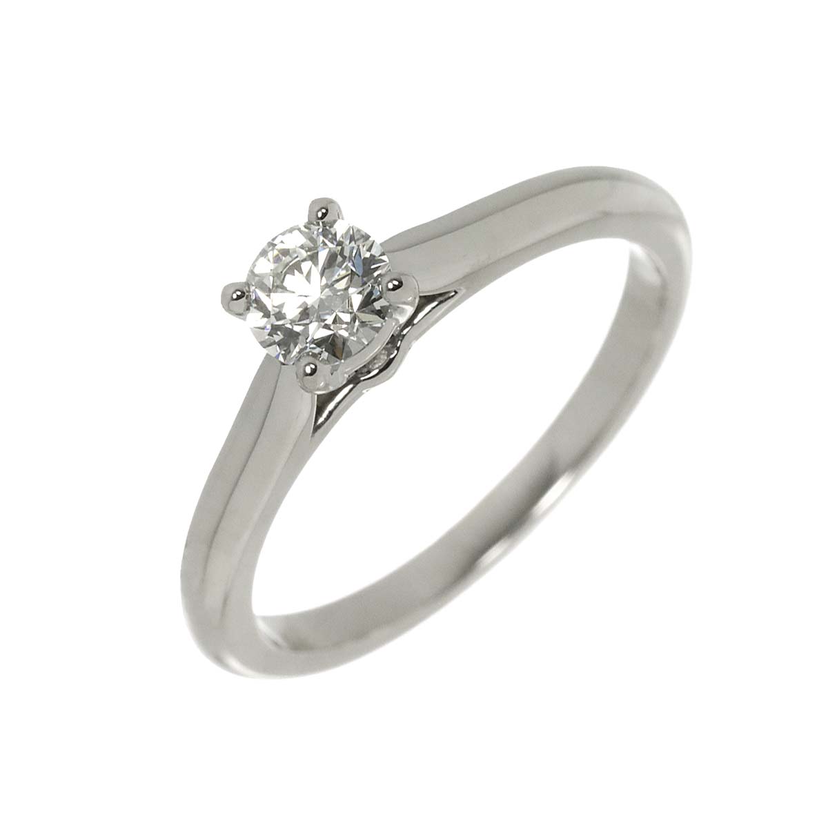 Solitaire Diamond 0.40ct F/VS2 Ring Pt Size50 5.25(US)