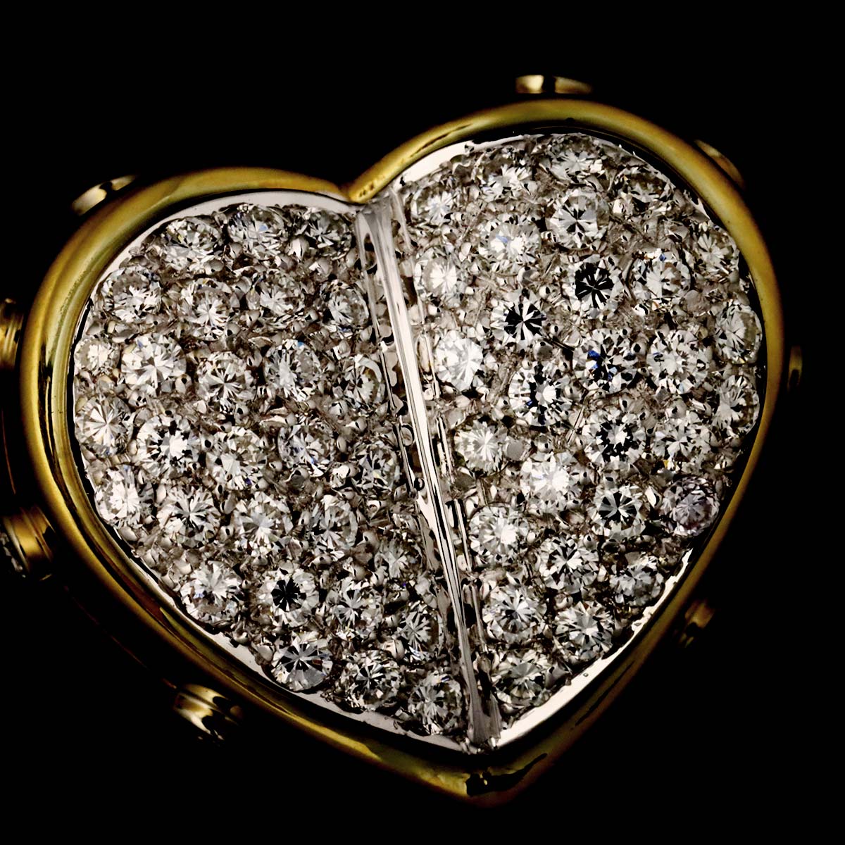 Diamond 0.37ct Ring 18K YG WG 750 size7.25(US)