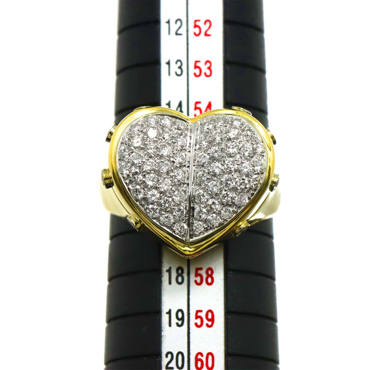 Diamond 0.37ct Ring 18K YG WG 750 size7.25(US)