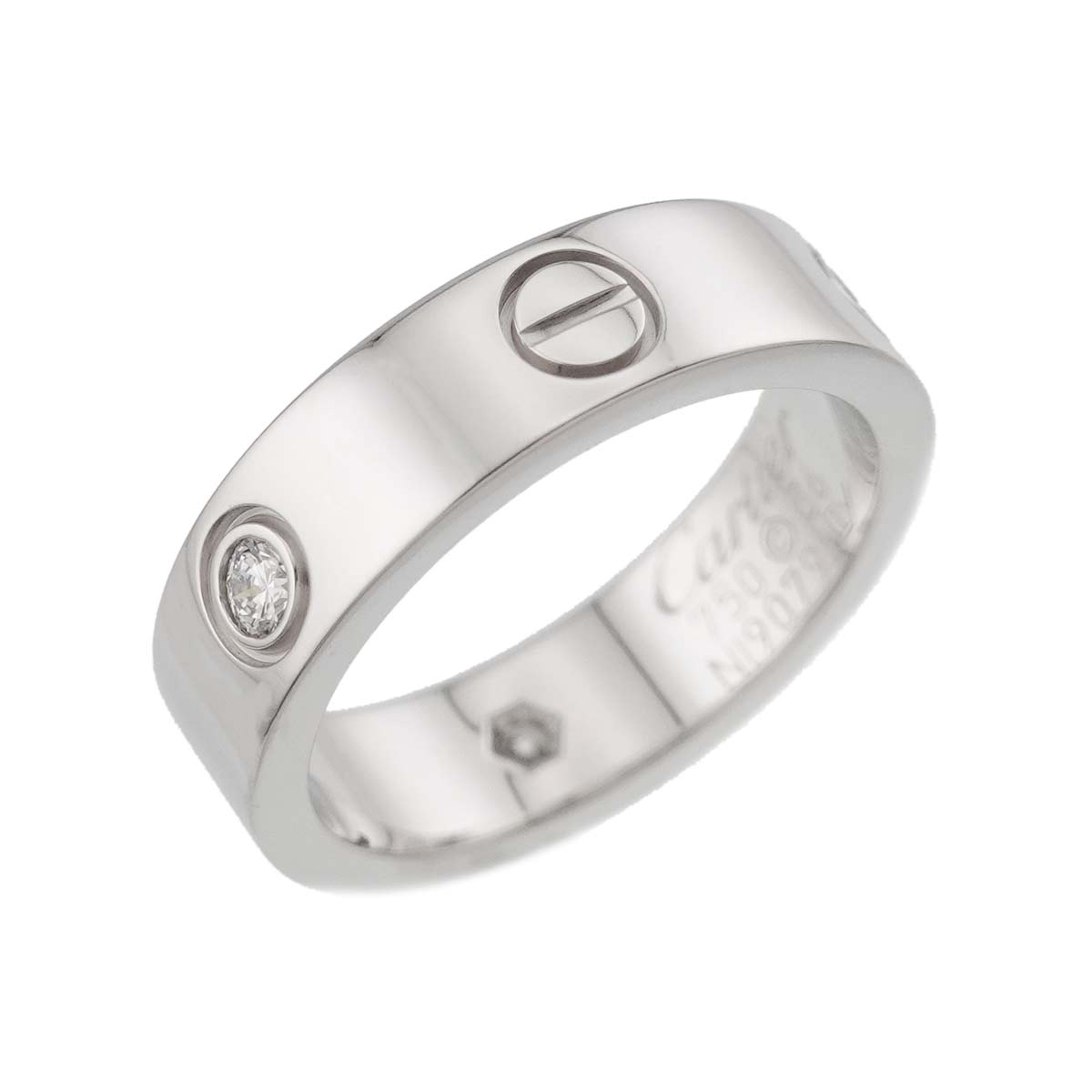 Love Ring Diamond 3P 18K White Gold 750 size56 7.25(US)