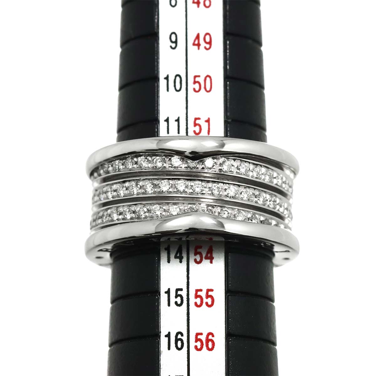 B-zero1 4Band Pave Diamond Ring 18K WG 750 size54 6.25-6.5(US)