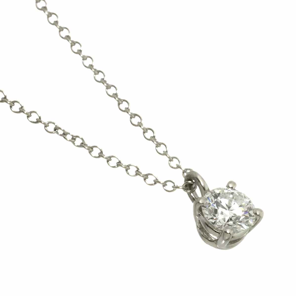 Solitaire Diamond Necklace Platinum
