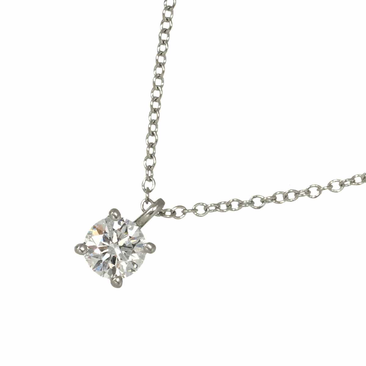 Solitaire Diamond Necklace Platinum