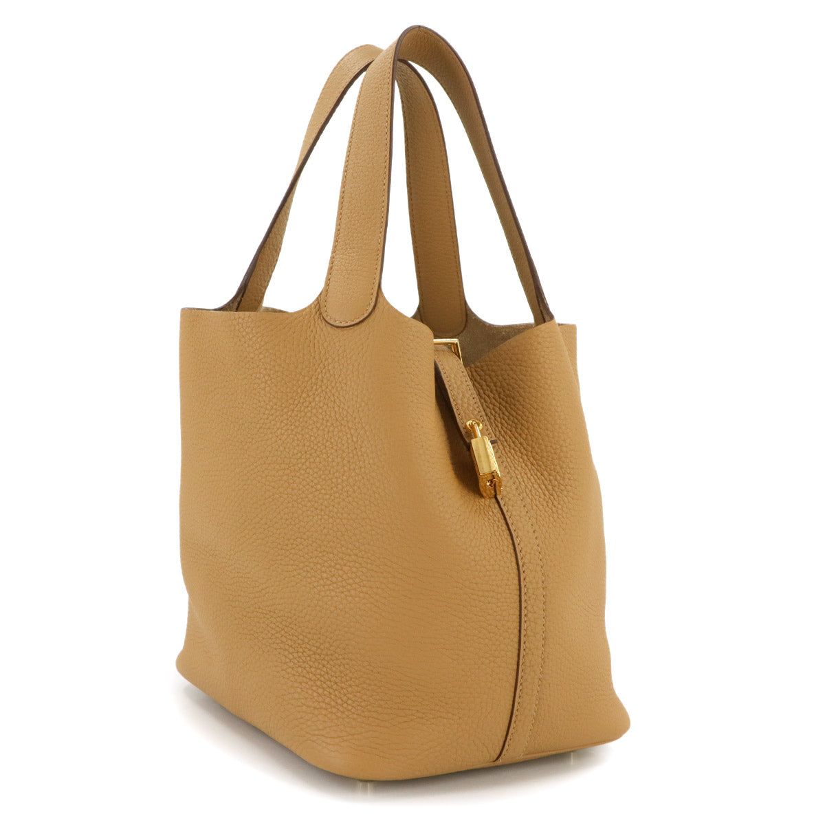 Picotin Lock MM Hand Bag Taurillon Clemence Biscuit Purse