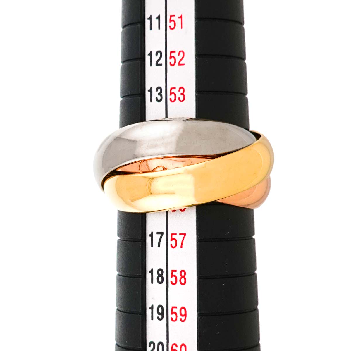 Trinity Ring LM 18K YG WG PG 750 Size55 6.75(US)