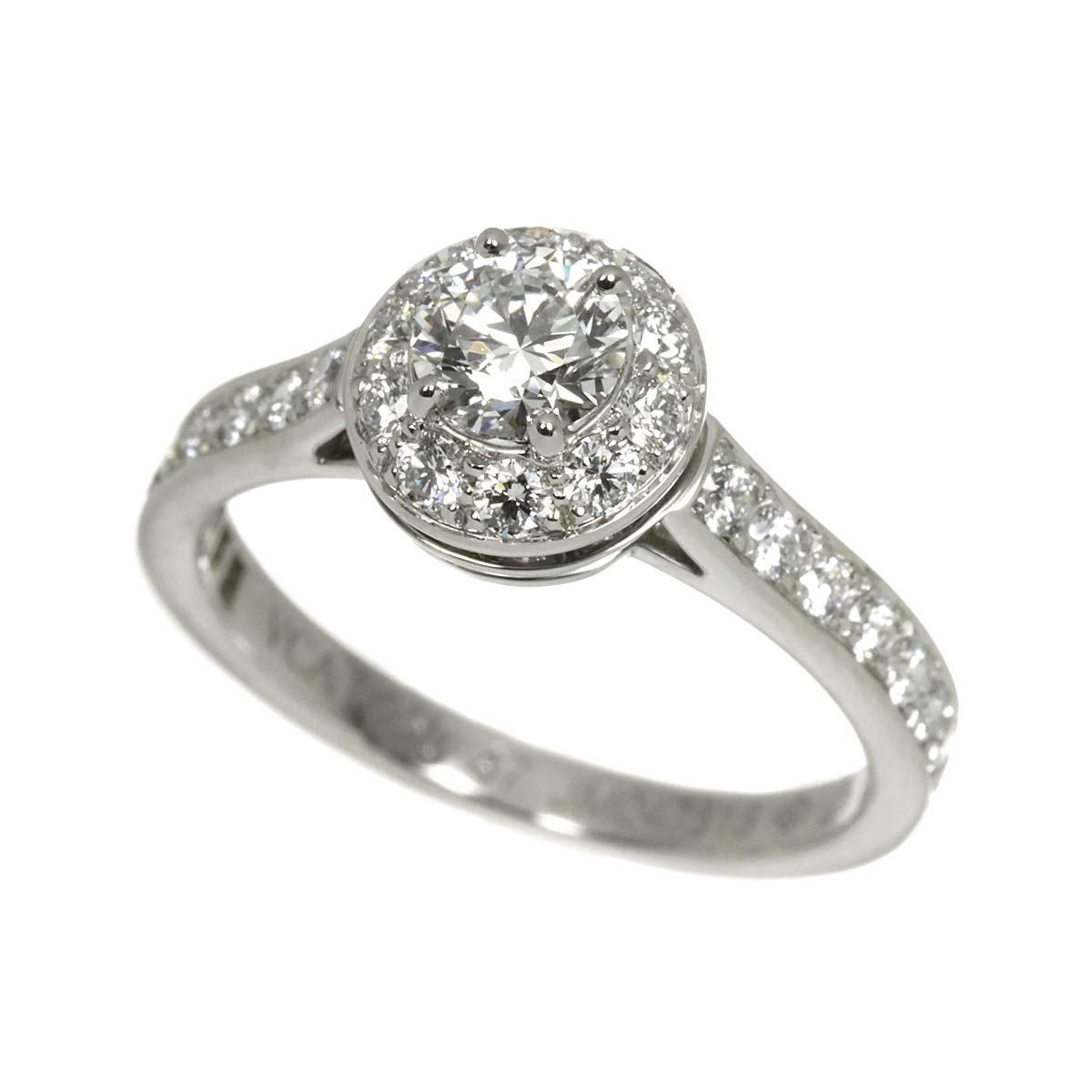 Diamond 0.32ct E/VVS2/3EX Ring Pt size47 4(US)