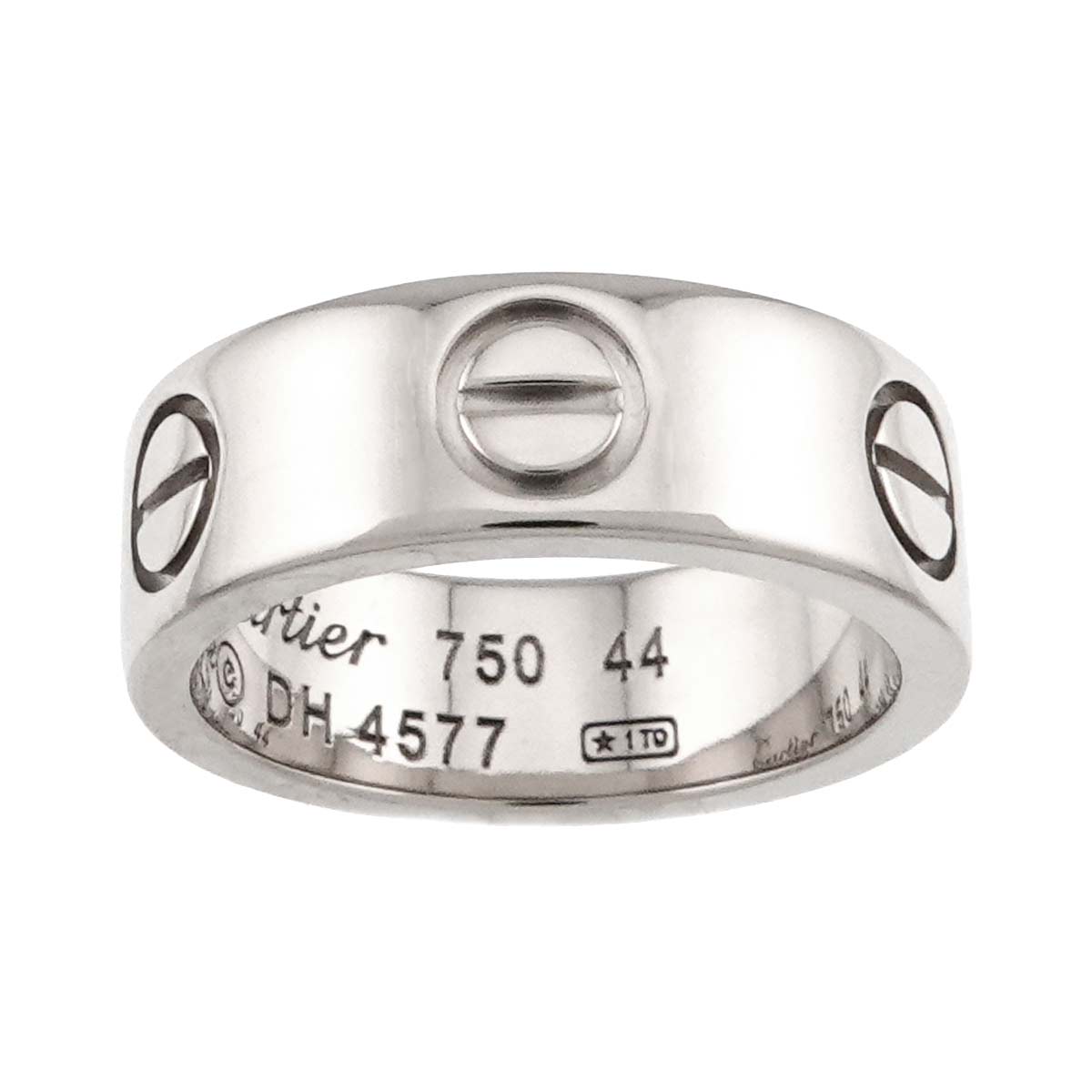 Love Ring 18K White Gold 750 size44 2.5-2.75(US)