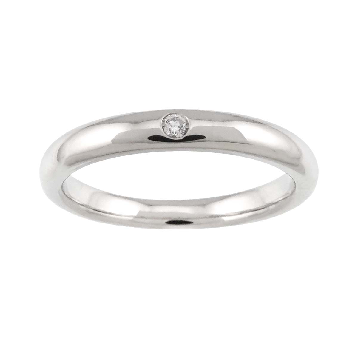 Stacking Band Ring Diamond 1P Platinum Size4.75-5(US)