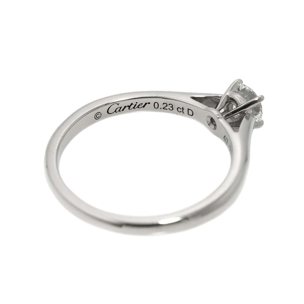 Diamond 0.23ct E/VVS2/3EX Ring Pt Platinum size47 4(US)