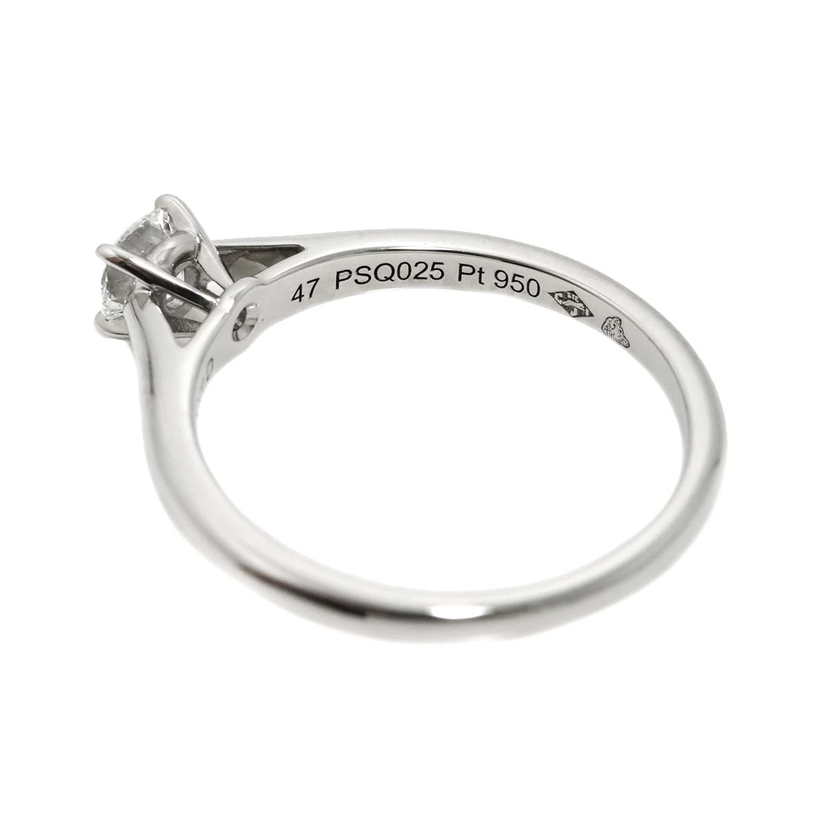 Diamond 0.23ct E/VVS2/3EX Ring Pt Platinum size47 4(US)