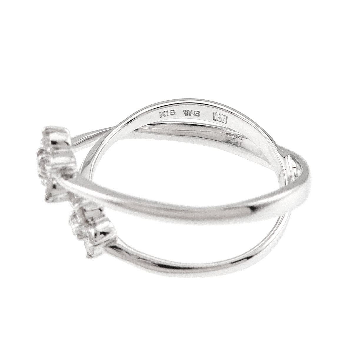 Diamond 0.40ct Ring 18K WG 750 Size5.75-6(US)