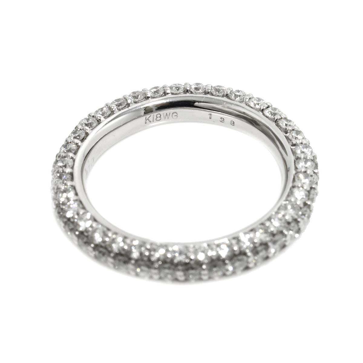 Diamond 1.38ct Ring 18K WG 750 Size3.25(US)