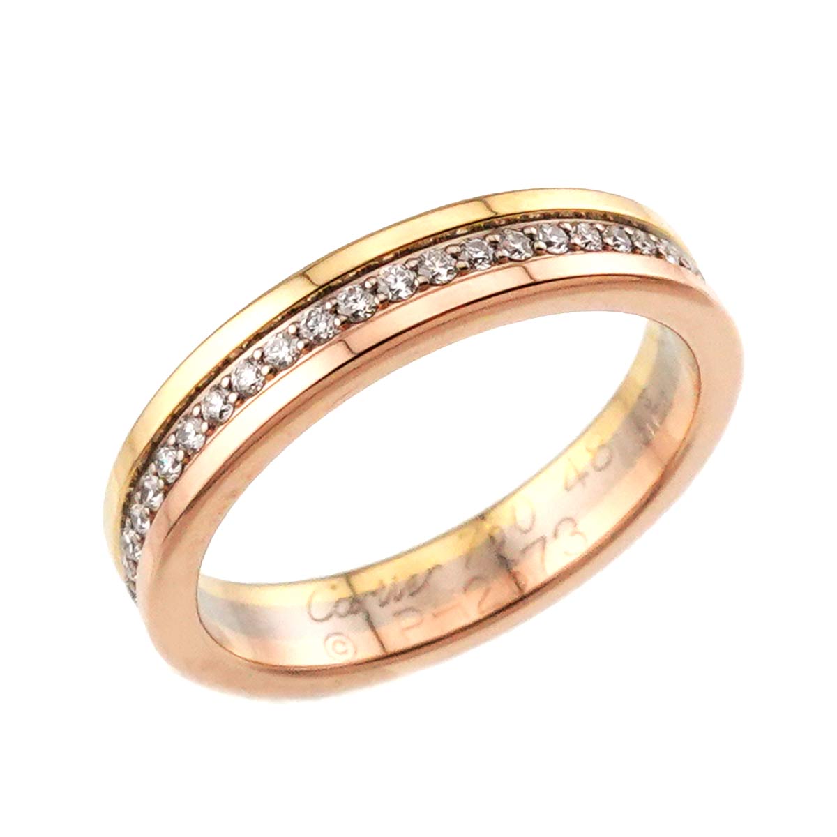 Vendome Diamond Ring 18K YG WG PG 750 size48 4.5(US)
