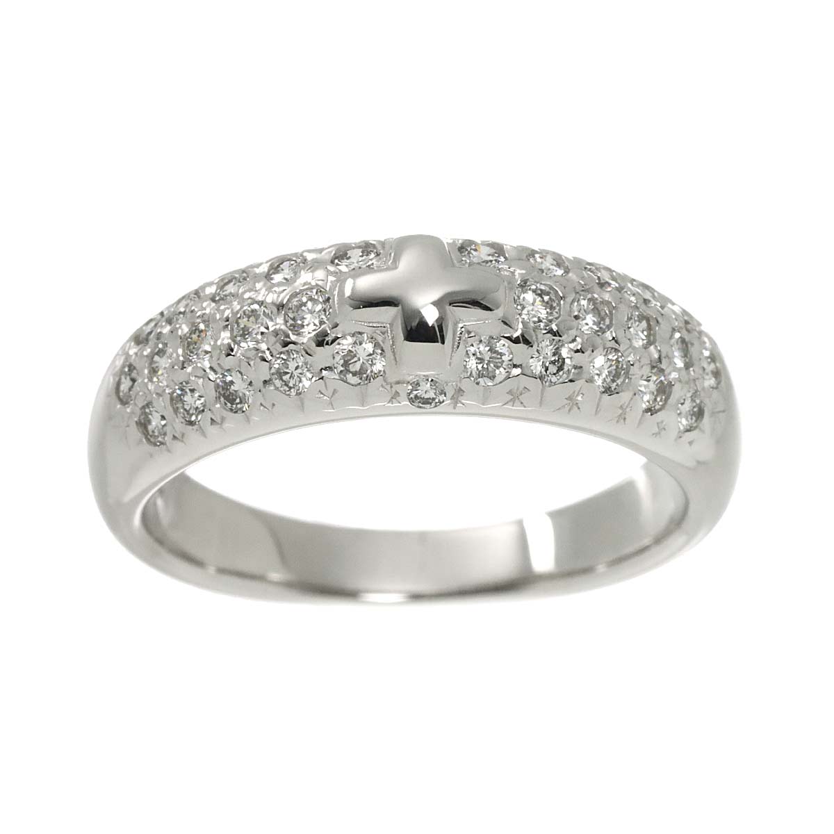 Diamond 0.40ct Ring 14K White Gold 585 Size6.25-6.5(US)