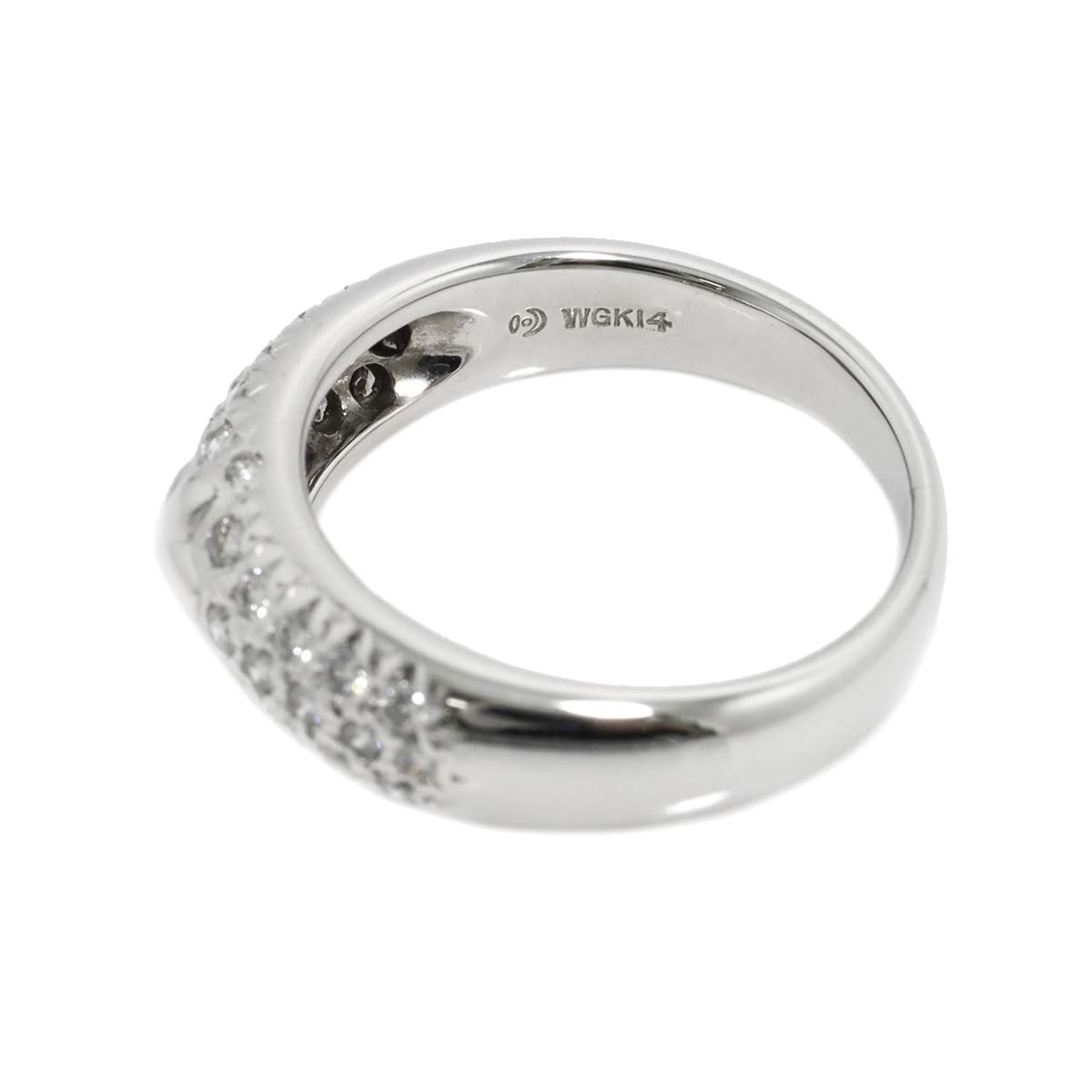 Diamond 0.40ct Ring 14K White Gold 585 Size6.25-6.5(US)