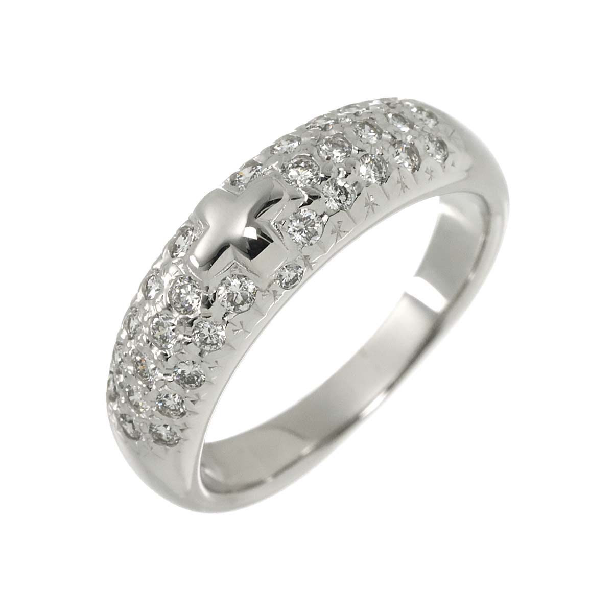 Diamond 0.40ct Ring 14K White Gold 585 Size6.25-6.5(US)