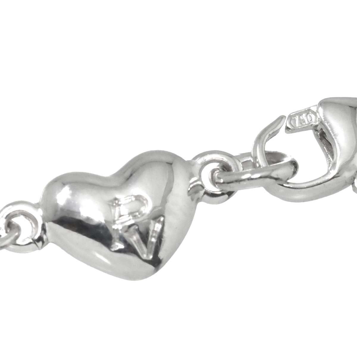 Heart motif Diamond 1.60ct Necklace 18K White Gold 750