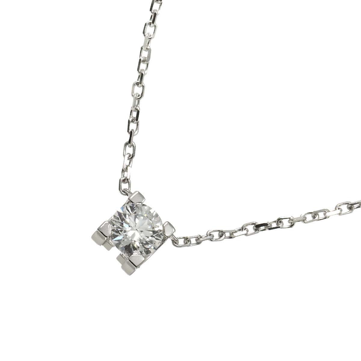 C De Diamond 0.27ct E/VVS1/3EX Necklace 18K WG 750