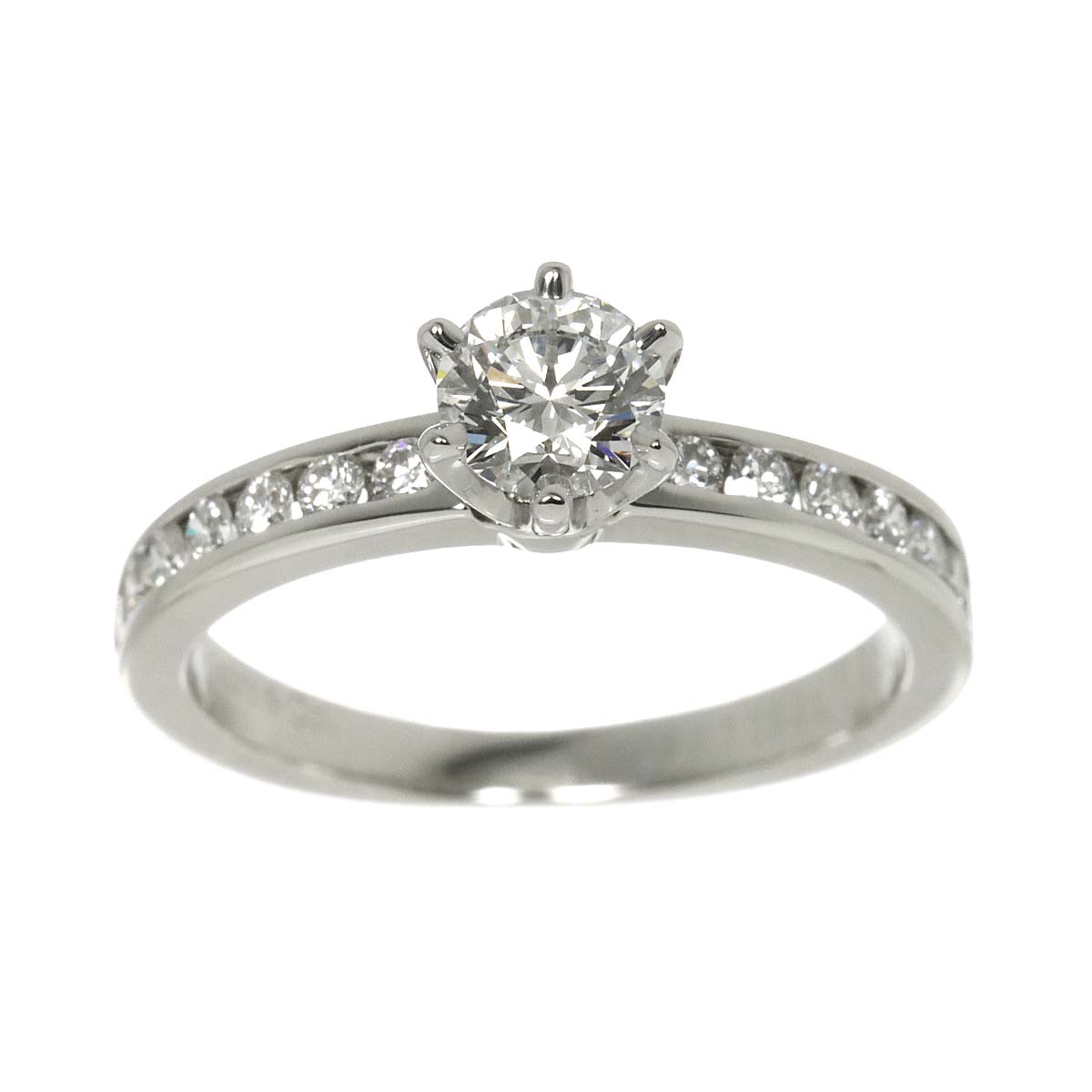 Diamond 0.42ct G/VS1/EX Ring Pt size4.5(US)