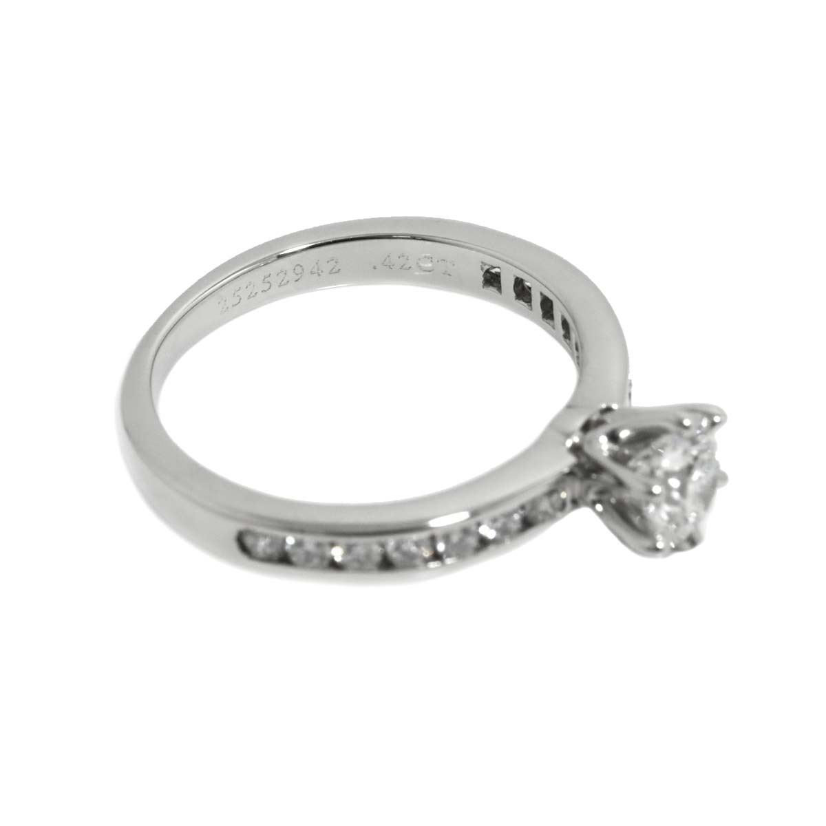 Diamond 0.42ct G/VS1/EX Ring Pt size4.5(US)