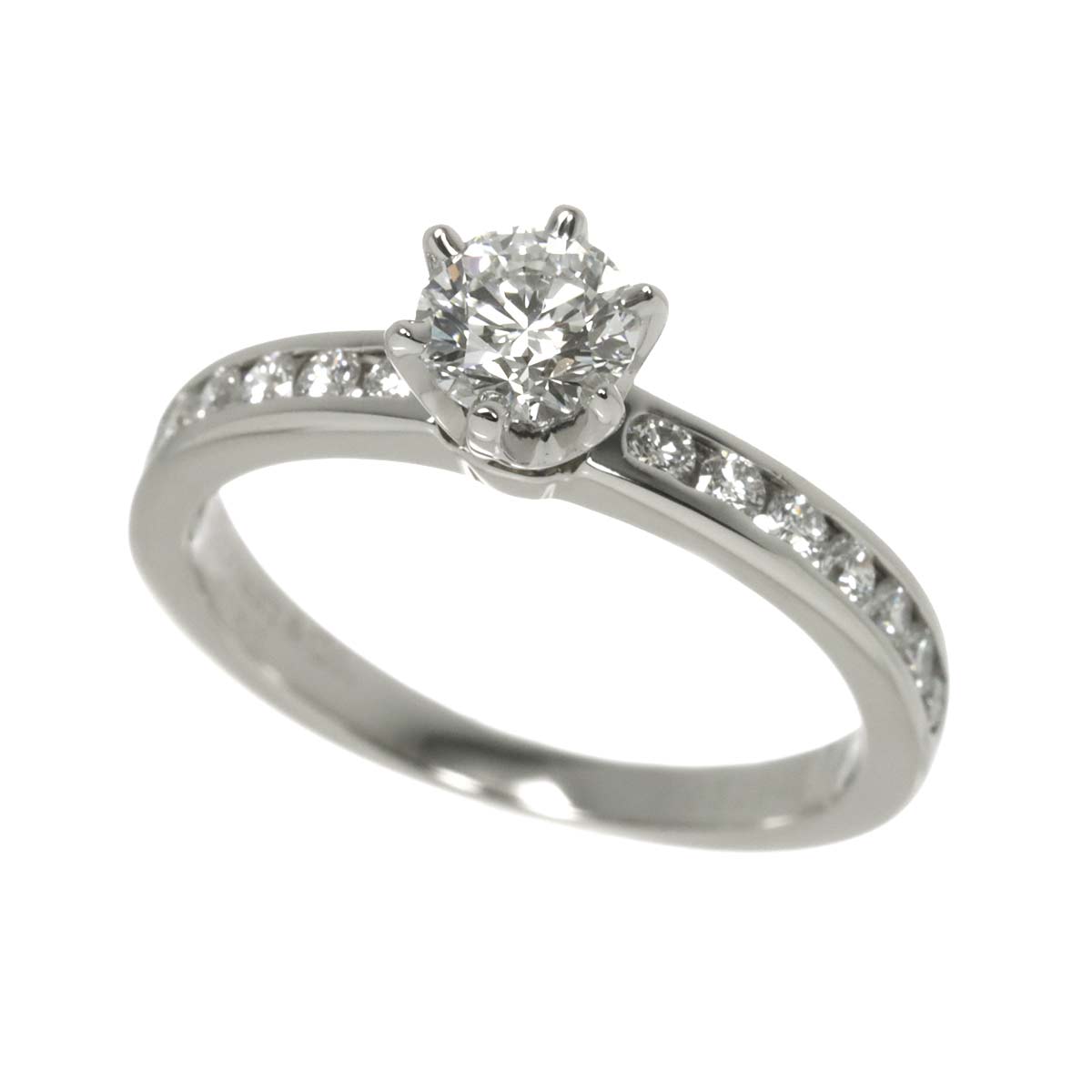 Diamond 0.42ct G/VS1/EX Ring Pt size4.5(US)