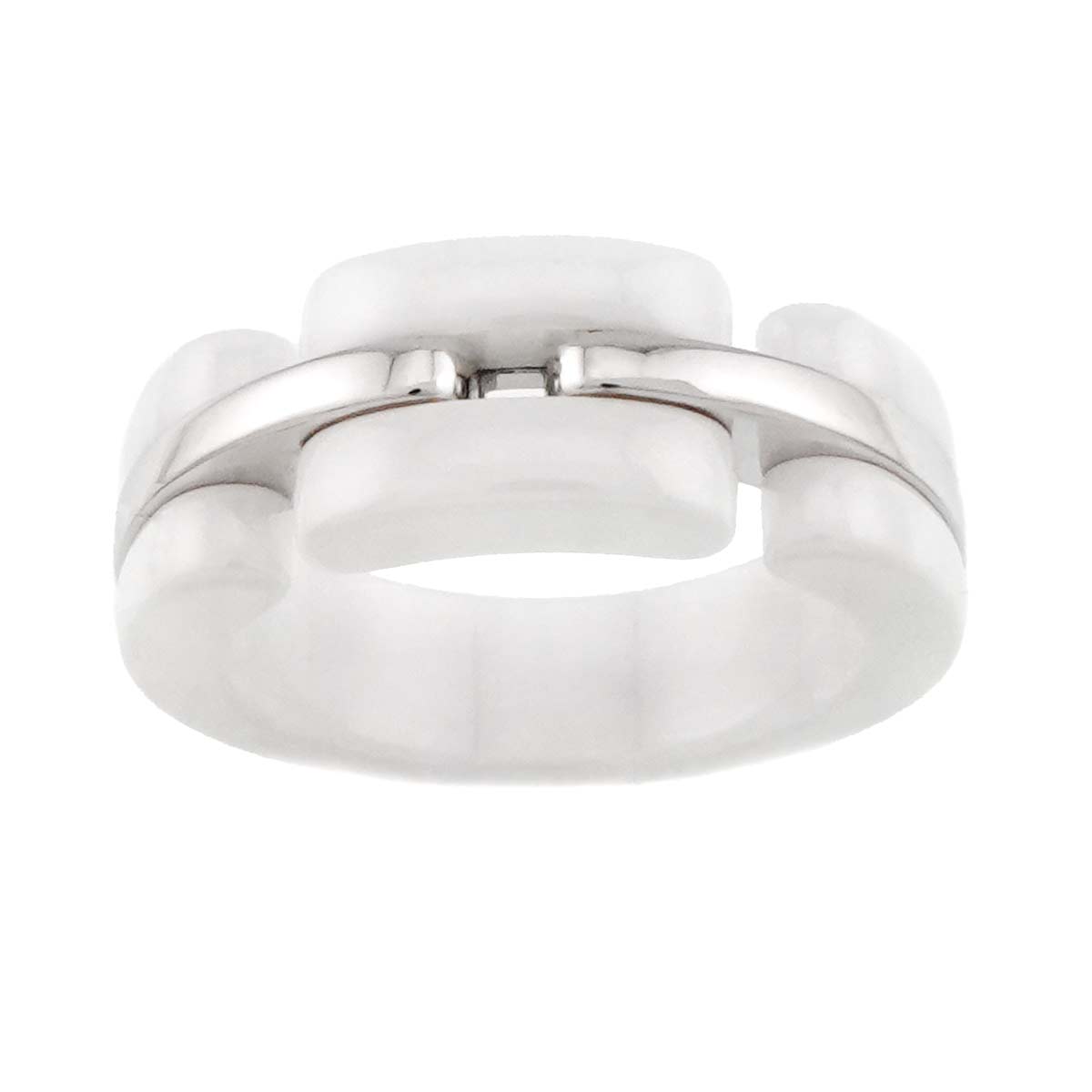 ULTRA Wide Ring Ceramic 18K WG 750 Size47 4-4.5(US)