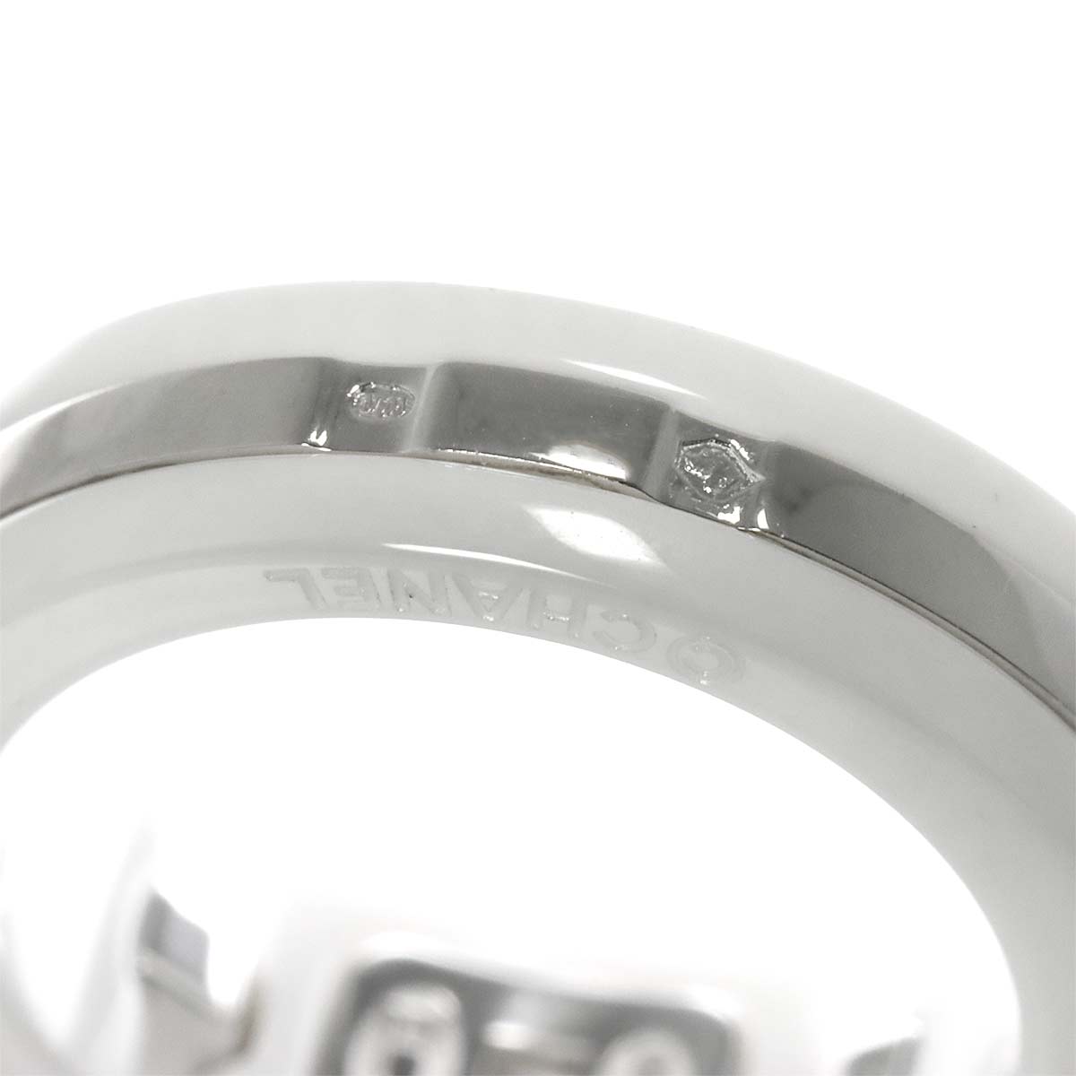 ULTRA Wide Ring Ceramic 18K WG 750 Size47 4-4.5(US)