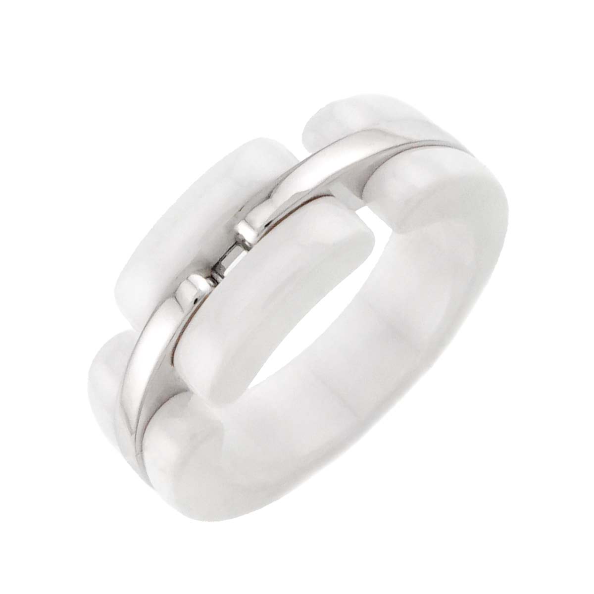 ULTRA Wide Ring Ceramic 18K WG 750 Size47 4-4.5(US)
