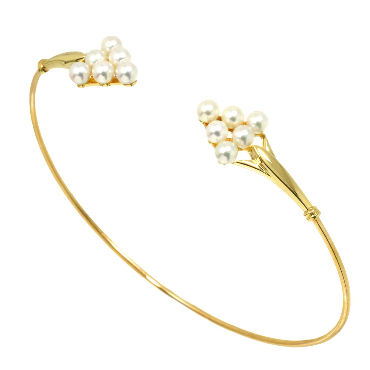 Baby Pearl 3.3mm Bangle Bracelet 18K YG 750