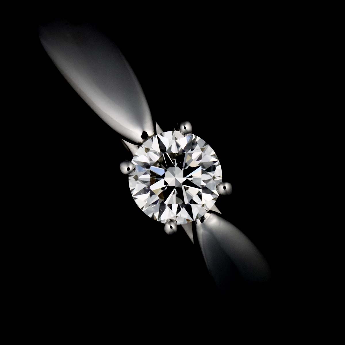 Diamond 0.23ct G/VVS1/3EX Ring Pt Platinum Size6(US)
