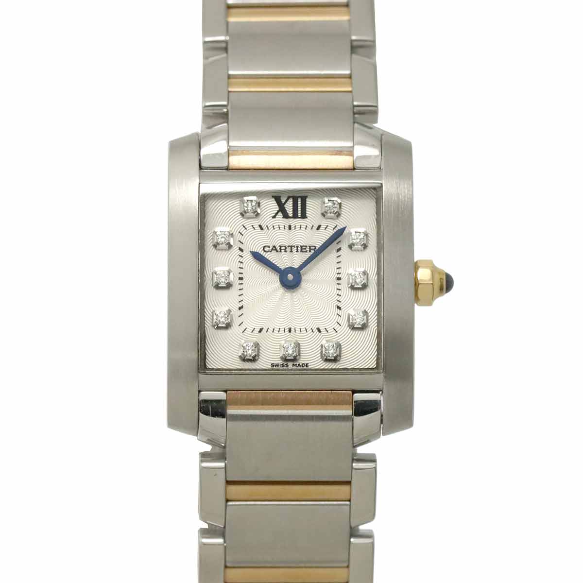 Tank Francaise SM WE110004 11P Diamond PG Silver Dial Ladies