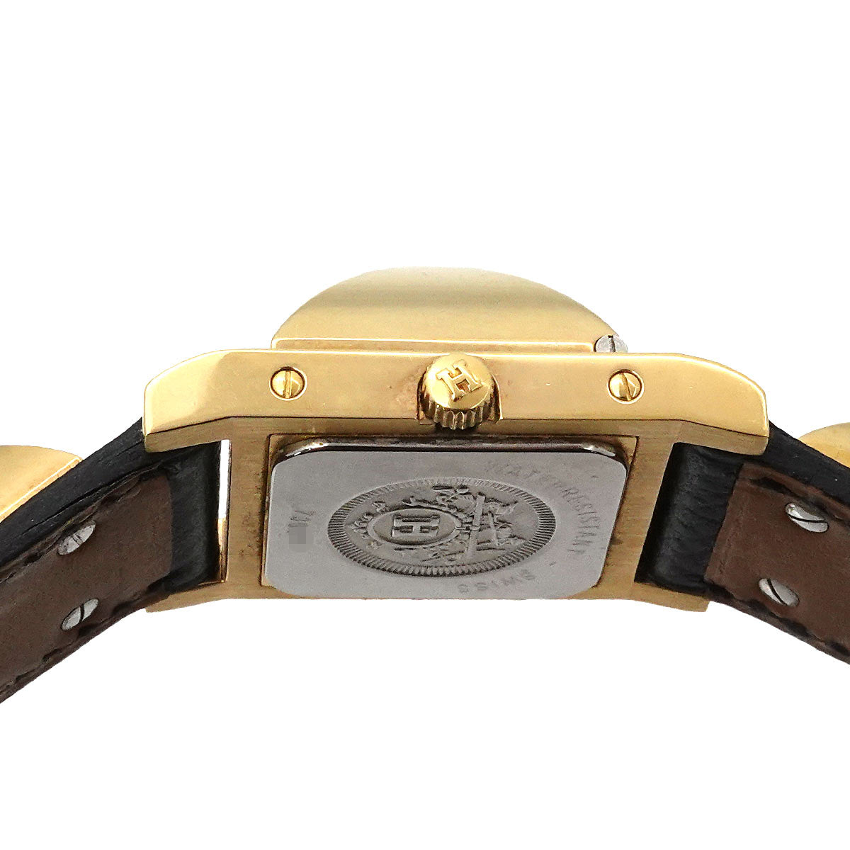 Medor Vintage pyramid Gold studs Quartz White Dial Ladies